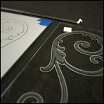 Glass etching for a Queen Anne style door in Vancouver Washington
